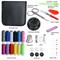 Sewing Kit, Zipper Portable Mini Sewing Kits for Adults,Traveler, Beginner, Emergency,Family Repair,Sewing Supplies with 12 Color Thread,Scissors,Needles,Tape Measure and Other Accessories